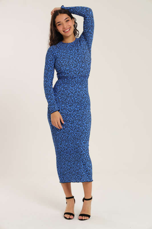 Nicolet Long Sleeve Bodycon Midaxi Evening Dress