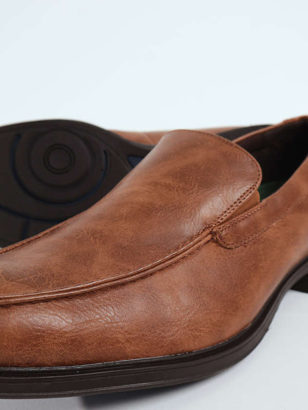 Van Heusen Men's Memory Foam Casual Formal Slip-On Brown Shoes