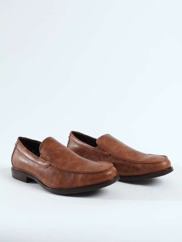 Van Heusen Men's Memory Foam Casual Formal Slip-On Brown Shoes