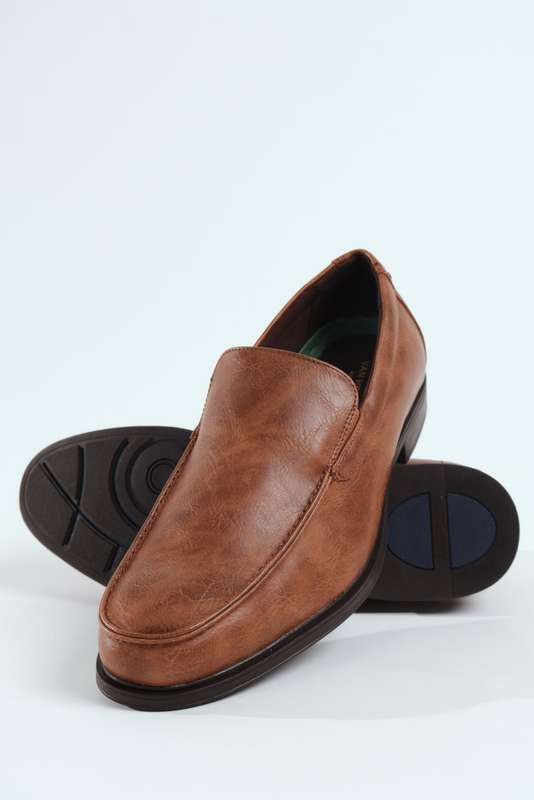 Van Heusen Men's Memory Foam Casual Formal Slip-On Brown Shoes