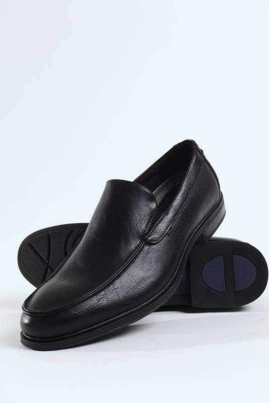 Van Heusen Men's Memory Foam Casual Formal Slip-On Black Shoes