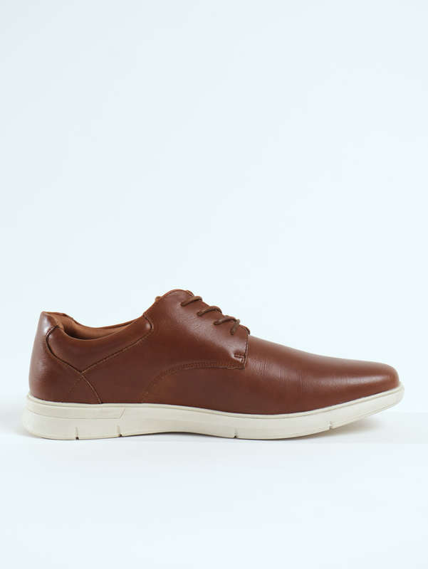 Van Heusen Men's Rayan Oxford Memory Foam Casual Formal Brown Lace Shoes