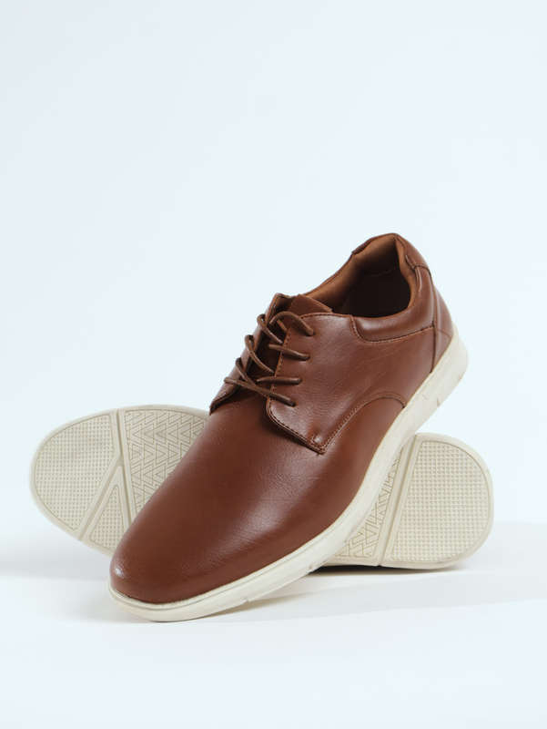 Van Heusen Men's Rayan Oxford Memory Foam Casual Formal Brown Lace Shoes