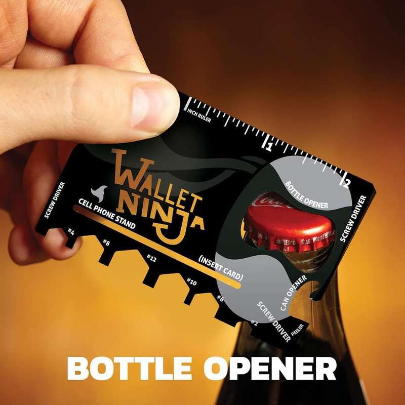 Wallet Ninja Multitool Card  18 in 1 Credit Card Size Multi-Tool