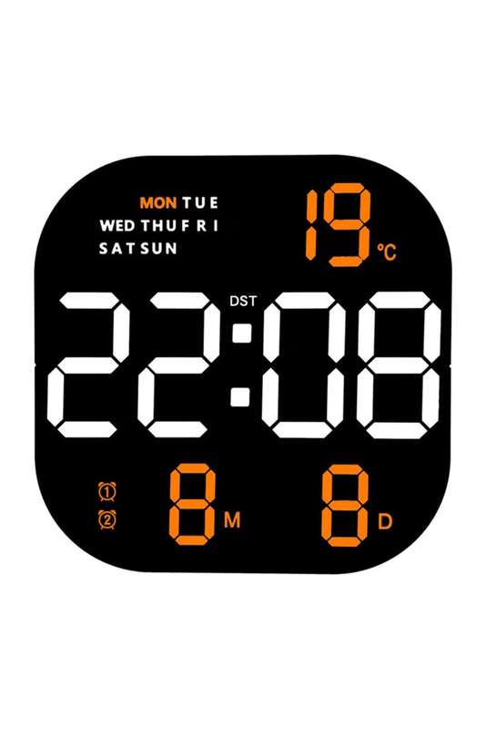 Digital Modern LED Clock With Remote Wall Mount or Table Mount