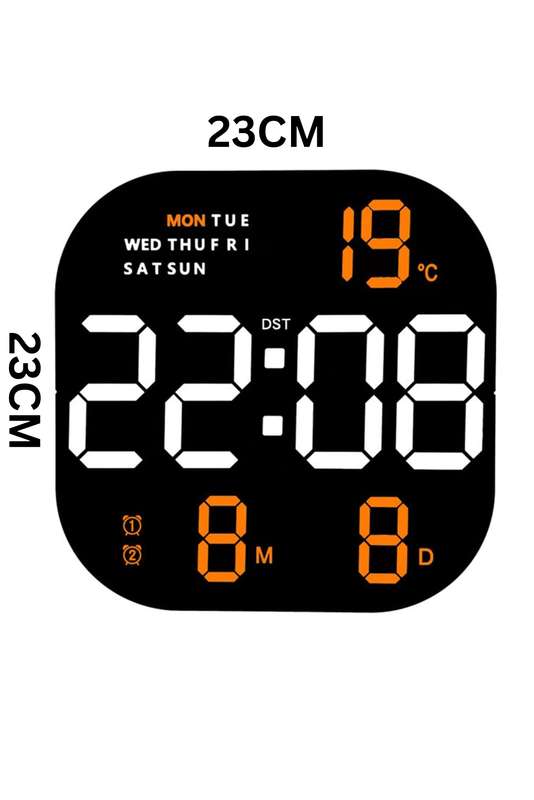 Digital Modern LED Clock With Remote Wall Mount or Table Mount