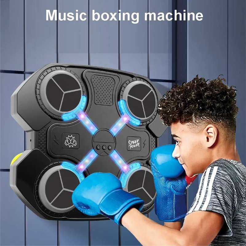 Kids Electronic Wall-Mounted Boxing Machine with Music With Half Glove