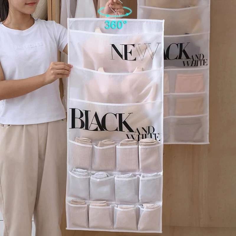 Senza® Underwear Hanging Storage Bag Organizer for Closet 15 Pocket