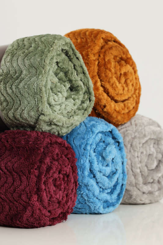 Pierre Cardin Textured Ripple Flannel Luxury Throw XL 180cm x 200cm