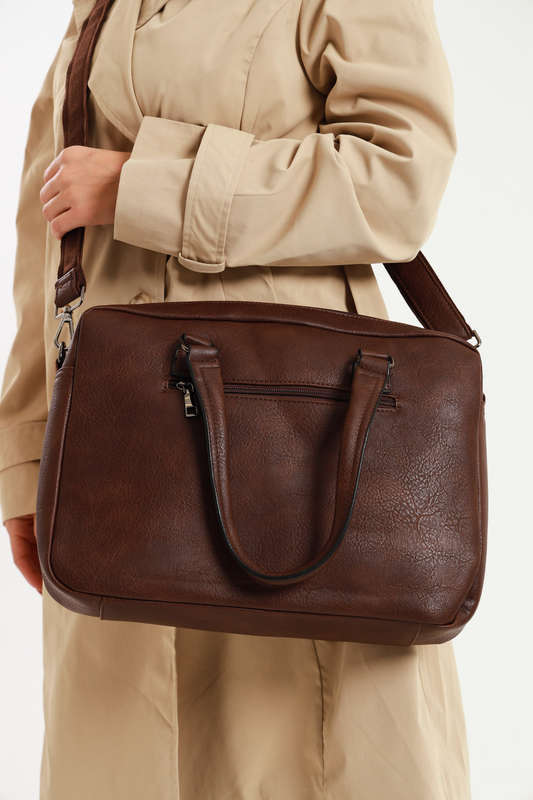 Camel Mountain PU Leather Luxury Laptop Bag 14 inch