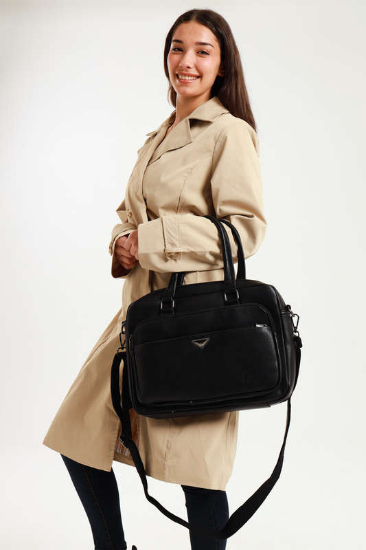 Camel Mountain PU Leather Luxury Laptop Bag 14 inch
