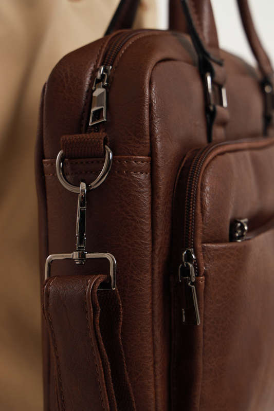 Camel Mountain PU Leather Luxury Laptop Bag 14 inch