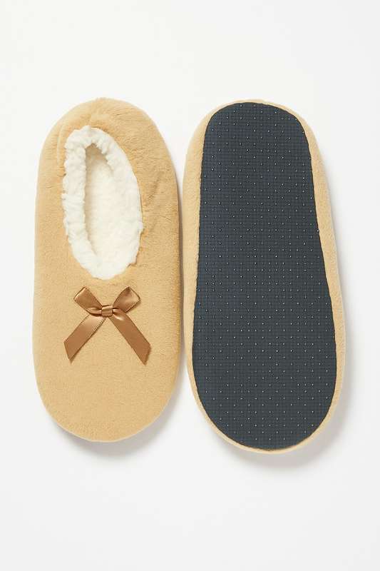 Ladies Winter Walking Slipper Grip Fleece Socks