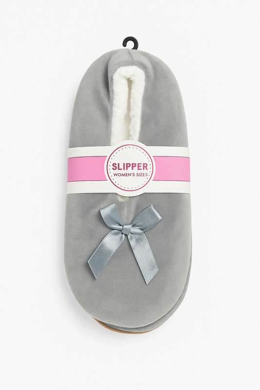 Ladies Winter Walking Slipper Grip Fleece Socks