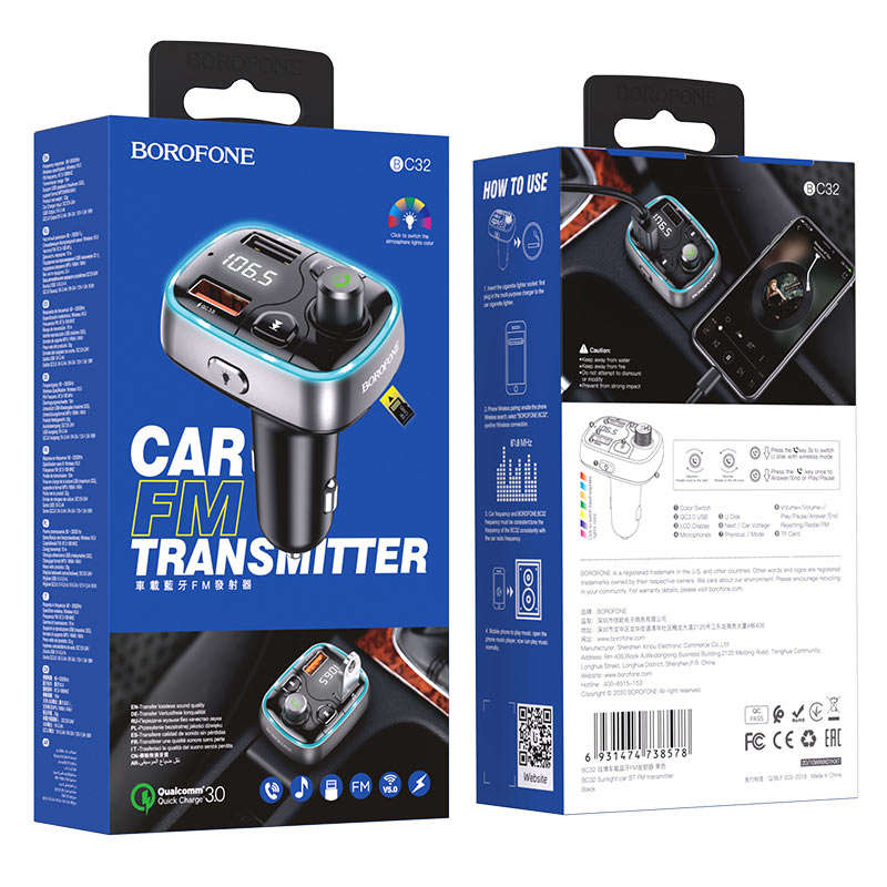 Borofone BC32 Car FM Transmitter