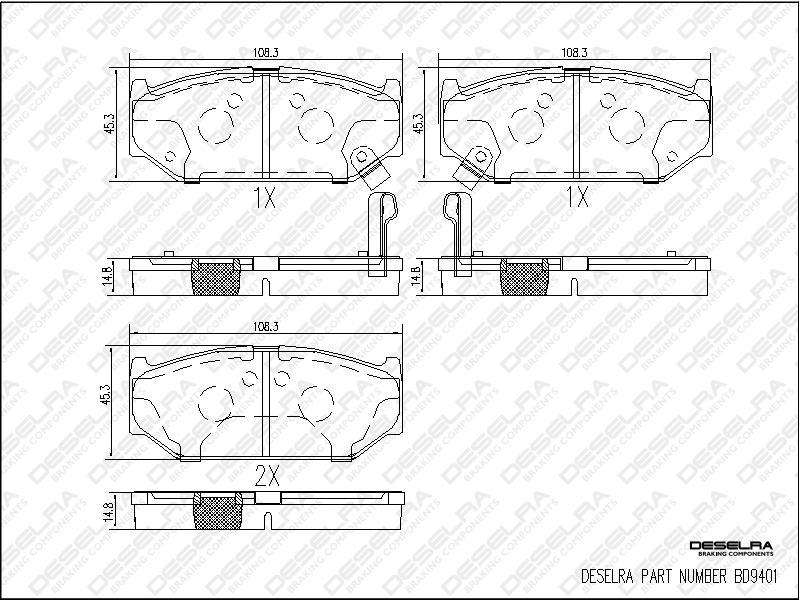 Dzire 1.2 / Ertiga / Swift Front Brake Pads 2018+