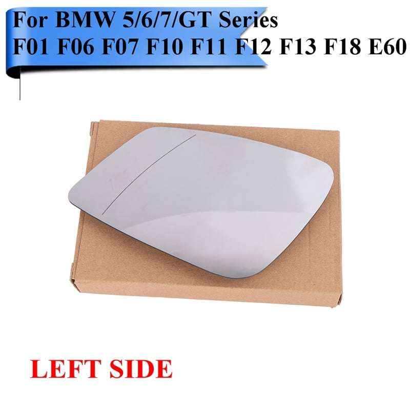 Bmw E60 Door Mirror Glass + Heater Function Lhs 2003-2009 (also F10/f11)