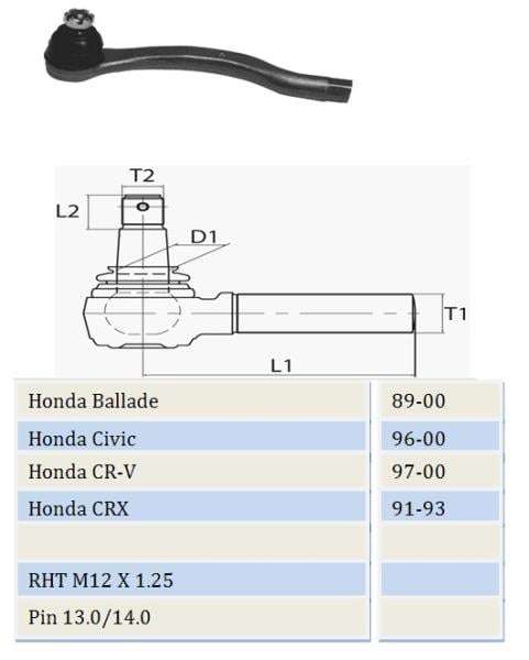 Ballade / Civic S04 Tie Rod End Set 1996+ (2 Piece)