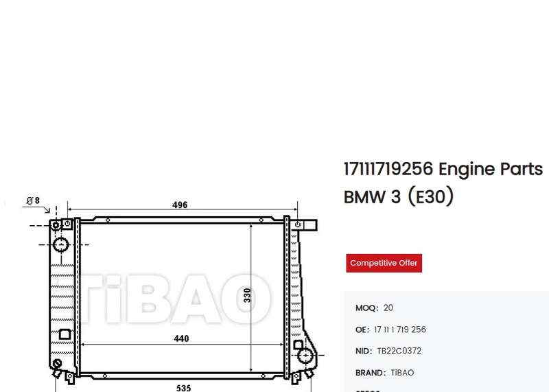 Bmw Tibao Radiator