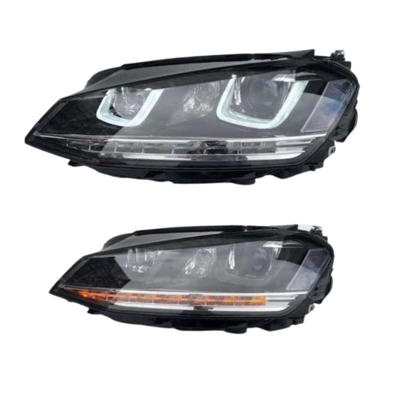 Golf 7 Head Lamps Drl W/led  Indicator (set) Non Xenon