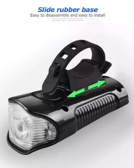 Waterproof Rechargeable Bicycle Led  light with speedometer