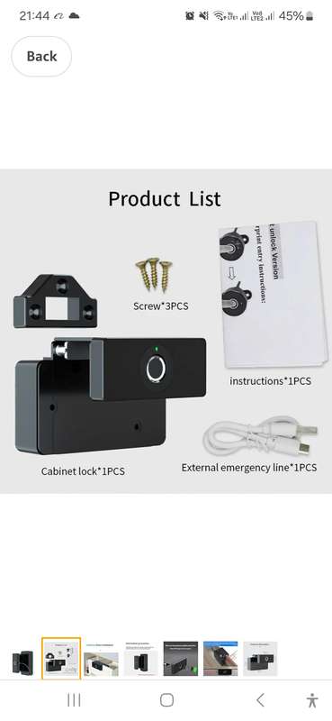 GS-CTS11 Fingerprint Cabinet Lock
