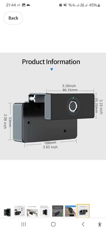 GS-CTS11 Fingerprint Cabinet Lock