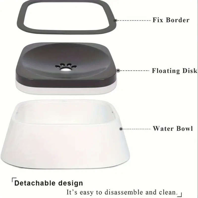 Pet Magic Bowl For Dog And Cat Anti Splash Feeding Drinking Basin Water Fountain No Slip Slow Drinki