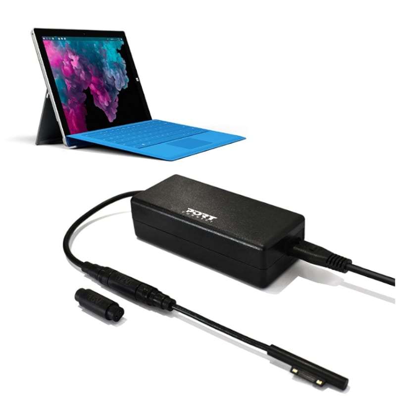 Port Connect 60W for Microsoft Surface Adapter - Black
