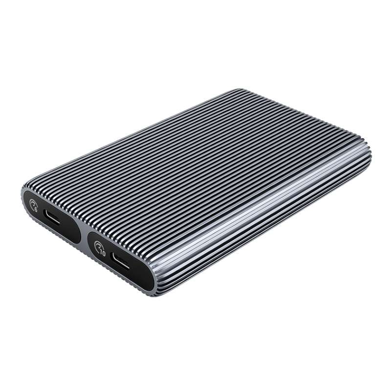 ORICO Dual-bay M.2 NVME + SATA&#xD;SSD Enclosure | Type-C to Type-C/ USB-A | Max Capacity 4TB&#x...