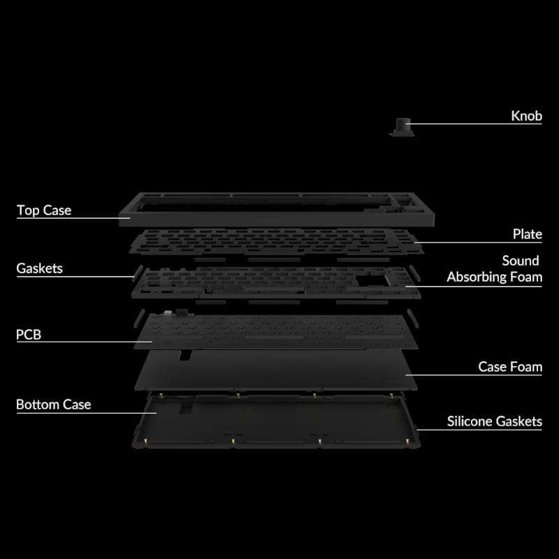 Keychron Q1 75% Barebone RGB Wired Keyboard - Black