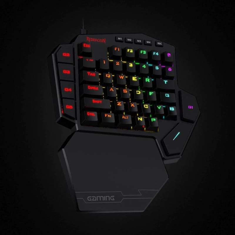 REDRAGON Diti Elite Pro One-Handed RGB Wireless Mechanical Gaming Keyboard - Black