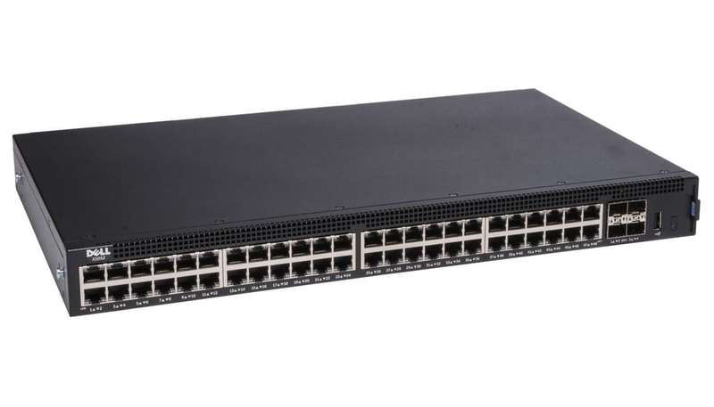 Dell X-Series X1052P 48-Port L2+ Gigabit Ethernet 10/100/1000Base-T, 4x 10Gb SFP+ PoE 1U Smart Ma...