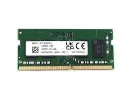 8GB Kingston, 1Rx16, DDR4-3200Mhz, SODIMM, 1.2V, PC4-25600, Notebook Memory Module