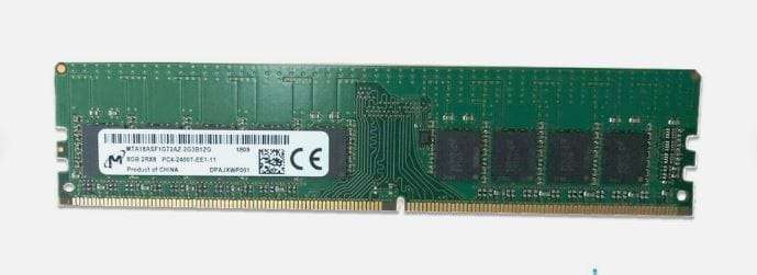 8GB Micron, DDR4-2400Mhz, ECC, UDIMM, PC4-19200, 2Rx8, Memory Module