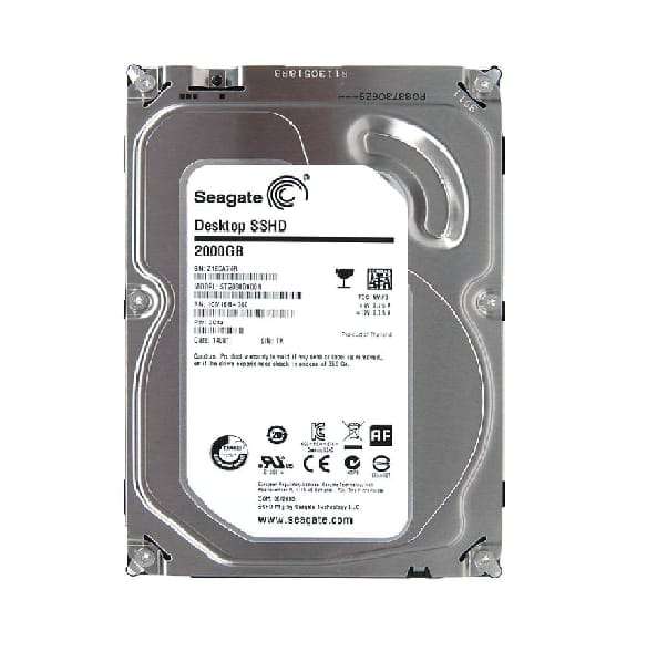 2TB + 8GB Seagate, SATA, 6GB/s, 3.5, 7200RPM, 64MB Cache, SSHD Hybrid Desktop HDD