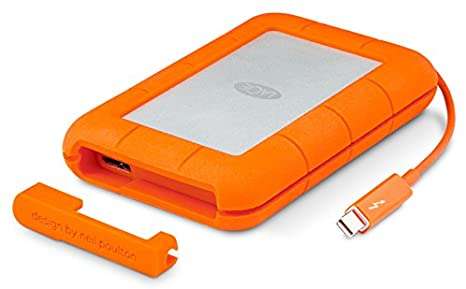 500GB External LaCie Rugged (Thunderbolt) and USB-3 External Mobile SSD Drive (OEM Packaged/Not R...