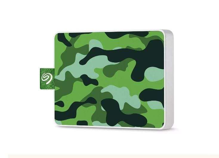 500GB Seagate One-Touch, 2.5", USB 3.0, Portable External SSD HD (Camo Green)