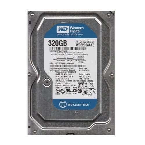 320GB Western Digital 3.5" SATA 7200rpm 16MB