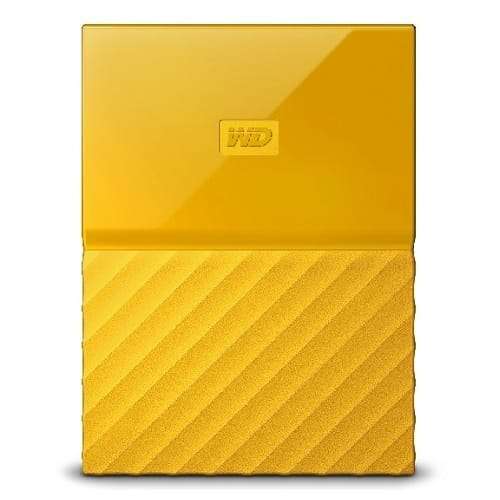 2TB WD My Passport 2.5" USB 3.0 Portable Hard Drive, Yellow, Retail Box