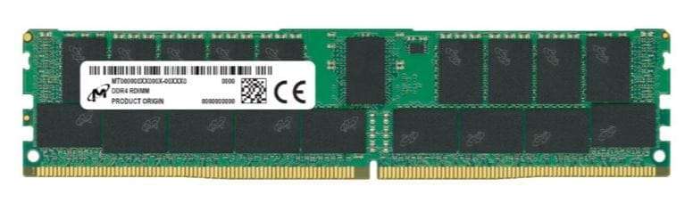 16GB Micron PC4-19200, 2400T-R DDR4 Reg ECC SERVER Memory Module
