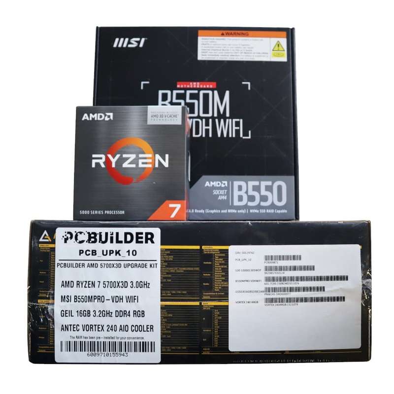 PCBuilder AMD Ryzen 7 5700X3D LEVEL UP Prime Upgrade Kit