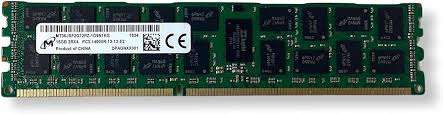 16GB Dell (Micron), DDR3-1866Mhz, PC3-14900, 2Rx4, RDIMM, ECC Registered, 1.5V, Server Memory RAM