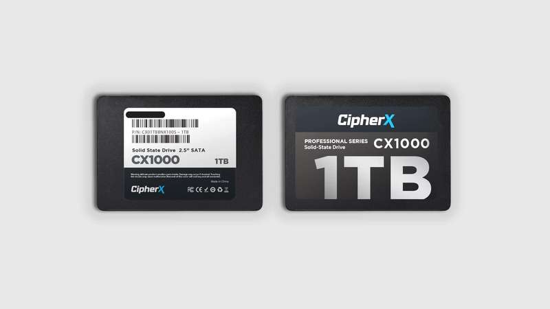 1TB CipherX, CX1000 PRO 2.5", 3D NAND TLC, NANDXtend ECC Data Protect, SLC Caching, SATA-6Gbps (0...