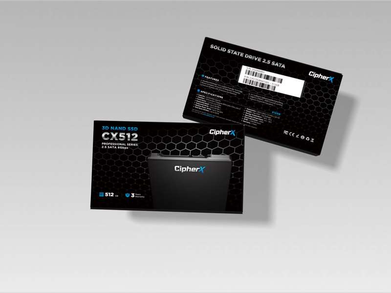 512GB CipherX, CX512 PRO 2.5", 3D NAND TLC, NANDXtend ECC Data Protect, SLC Caching, SATA-6Gbps (...
