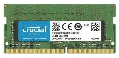 32GB Crucial, DDR4-3200Mhz, CL22, 1.2V, SODIMM, Notebook Memory