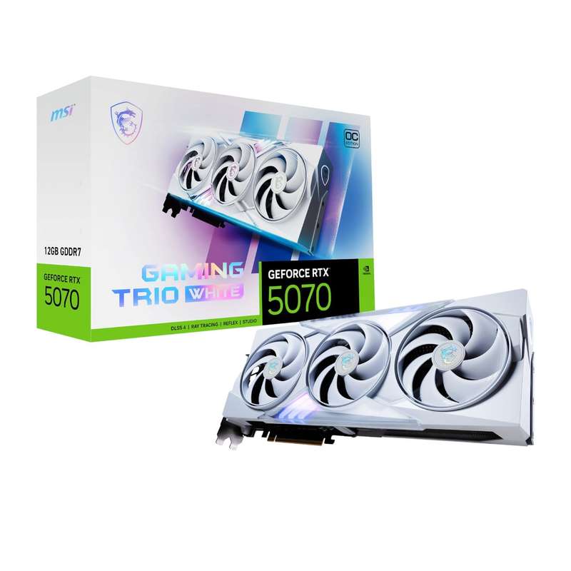 MSI GeForce RTX 5070 GAMING TRIO OC 12GB Graphics Card &#x2013; White