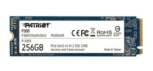 256GB Patriot P300, M.2 PCIe Gen3x4 NVMe (0.29 DWPD) SSD 2280