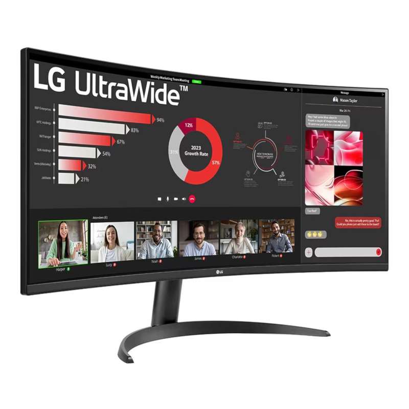 LG 34" UltraWide QHD Curved Monitor (100Hz, FreeSync, HDR10, HDMI/DP)