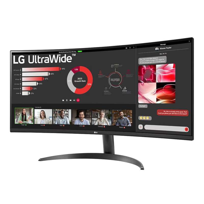 LG 34" UltraWide QHD Curved Monitor (100Hz, FreeSync, HDR10, HDMI/DP)